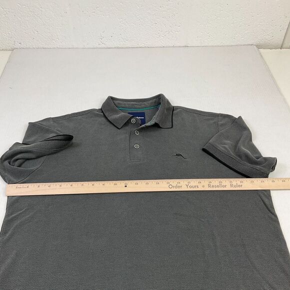 Tommy Bahama Mens Polo Shirt Gray Short Sleeve Stretch Collared Top Size Large * - Picture 7 of 12